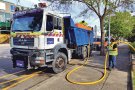 Desinfecten 28 km de carrers amb un camió de l’Estat