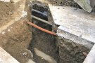 Obres en un col·lector de pluvials al Puig Rom
