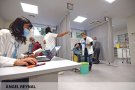 «Vacuna de la grip al braç dret i vacuna covid, a l’esquerre»