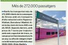 L’alta velocitat Figueres-Barcelona, encara amb freqüències de pandèmia