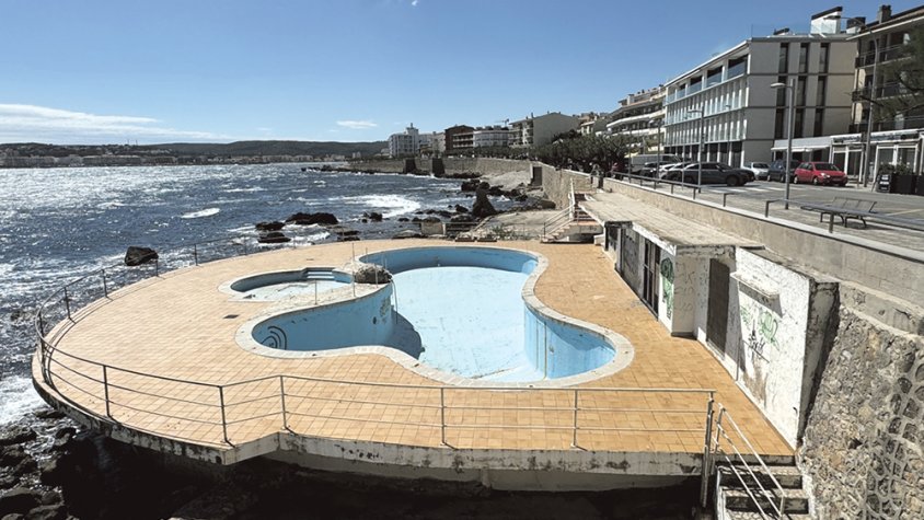 Llum verda per reconvertir l’antiga piscina del Voramar en un mirador públic