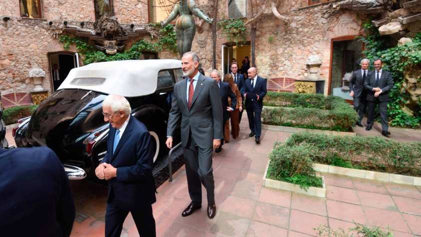 El Rei Felip VI en la visita al Teatre-Museu Dalí